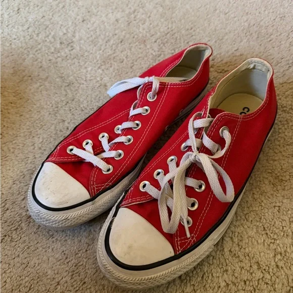 Converse Red and White Sneakers - Picture 2 of 3